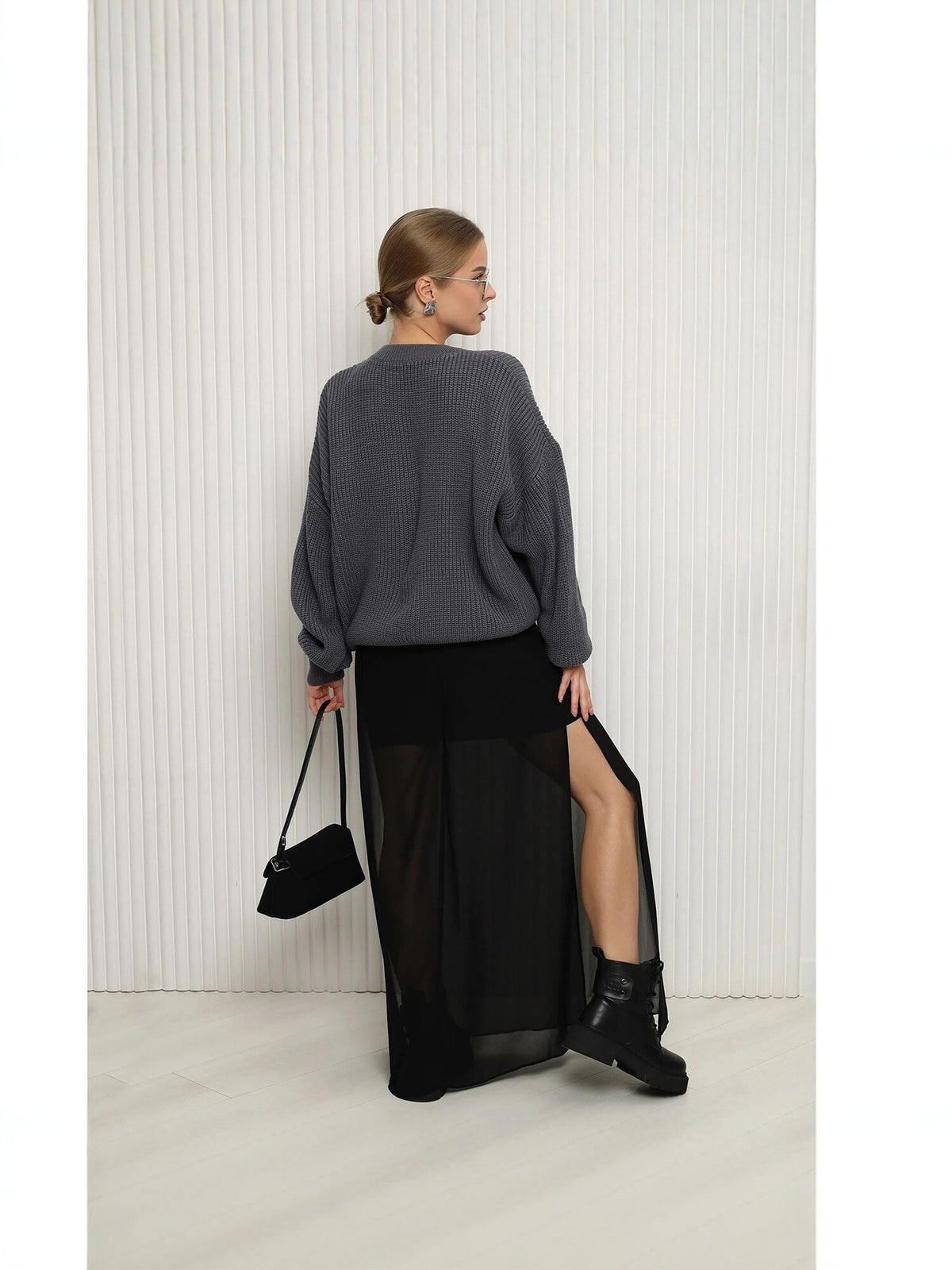Loose Fit Pullover Knit Sweater - image 4