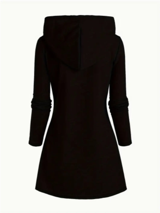 Women's Casual Letter Print Hoodie With Cross-Front Design - image 3