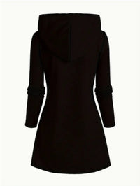 Women's Casual Letter Print Hoodie With Cross-Front Design - image 3