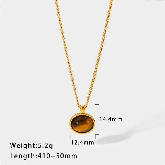 Collar de cadena de acero inoxidable dorado - image 6
