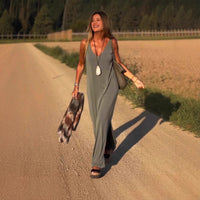 Female Sexy Trend V-neck Strap Dress - image 1
