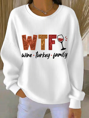 Women's Christmas Print Round Neck Sweater - image 10