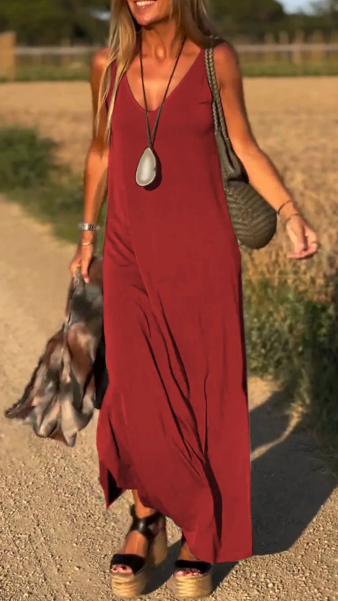 Female Sexy Trend V-neck Strap Dress - image 12