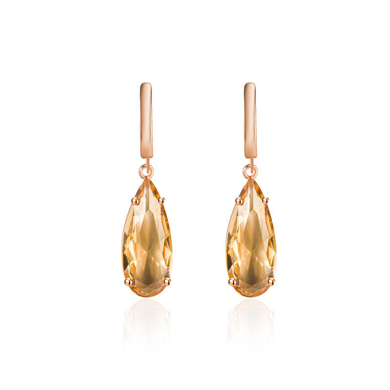 Champagne Gold Teardrop Earrings