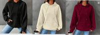 Women's Loose Fitting Hooded Long Sleeved Sweatshirt - image 9