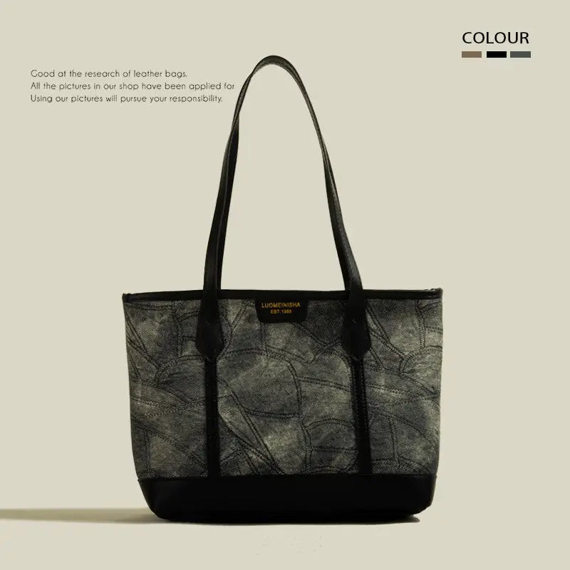 Bolso tipo tote de rombos acolchados
