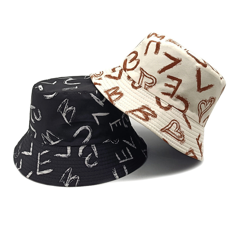 Love Letter Pattern Digital Printing Bucket Hat - image 2