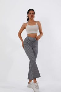 High-Waisted Houndstooth Flare Trousers Sleek Fit, Comfy Stretch, Classy Look - image 2