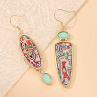 Asymmetric Abstract Drop Earrings - image 4