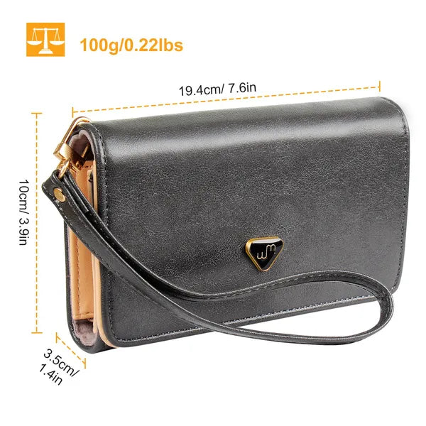 Cartera de mano con correa de muñeca, 4 tarjetas y monedero - image 5