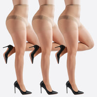 3 pares de medias transparentes 20D con faja, tallas grandes - image 6