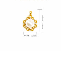 Pearl Sunflower Pendant Necklace - image 9