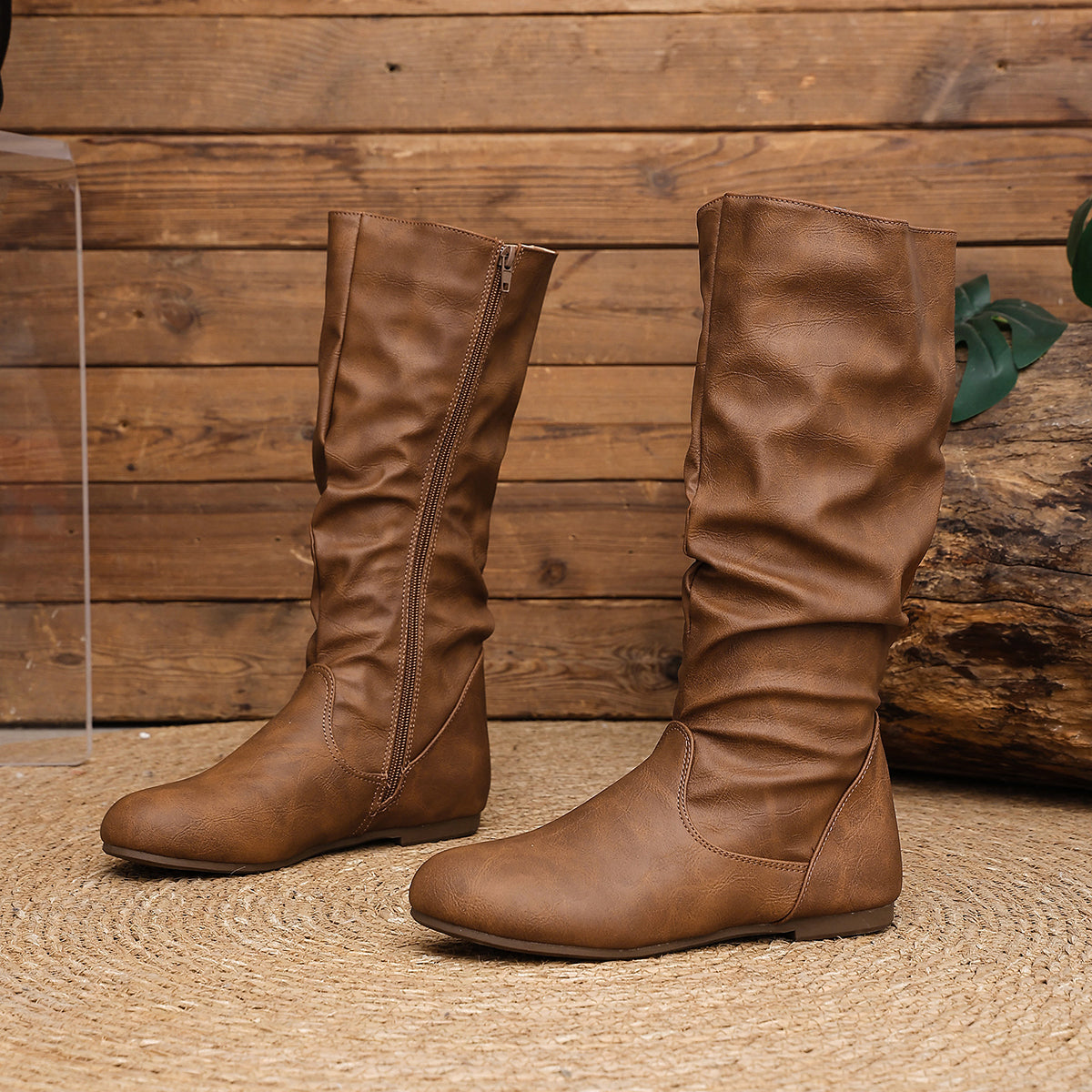 Women's Round Toe Riding Boots - image 10