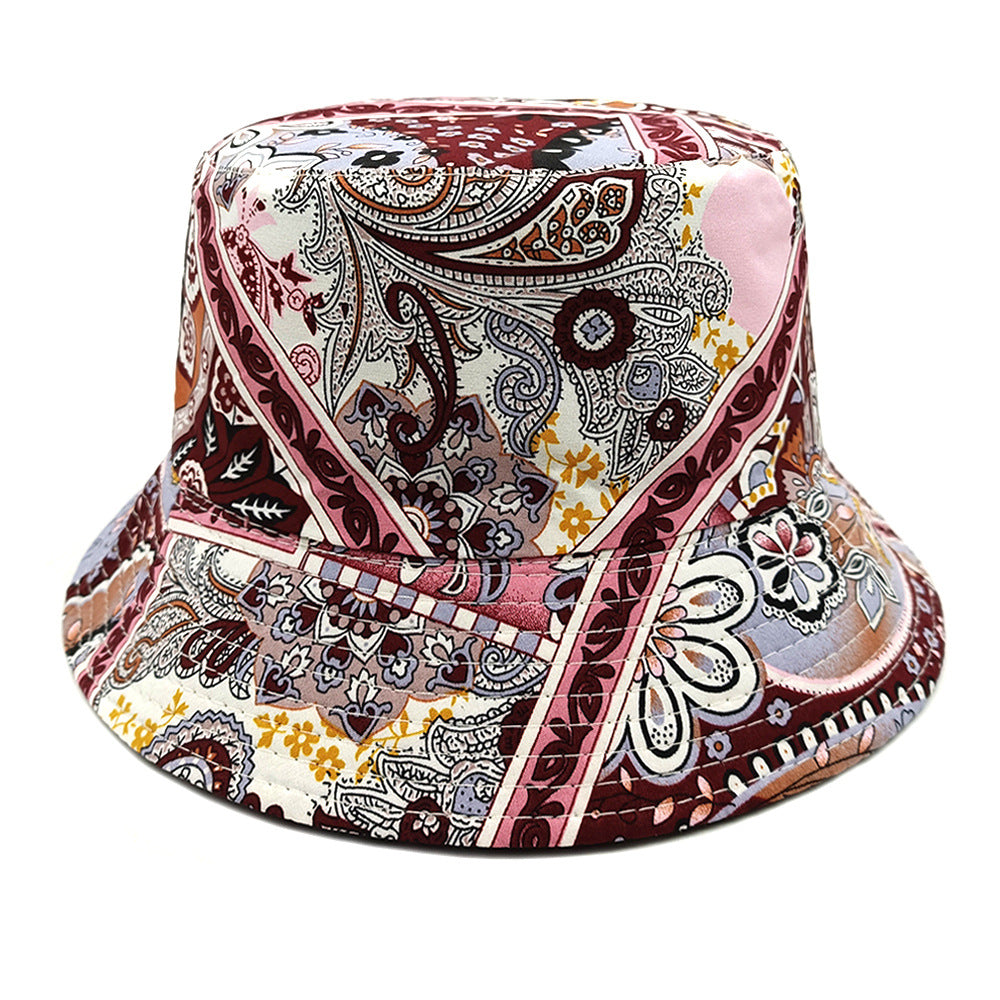 Paisley Bucket Hat Color Matching Printing Double-sided Wear - image 8