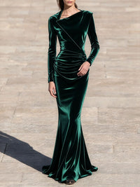 Velvet Off-Shoulder Bodycon Pencil Dress - image 10