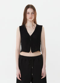 V-Neck Knit Sweater Vest - image 5