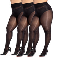 3 pares de medias brillantes, tallas grandes - image 1