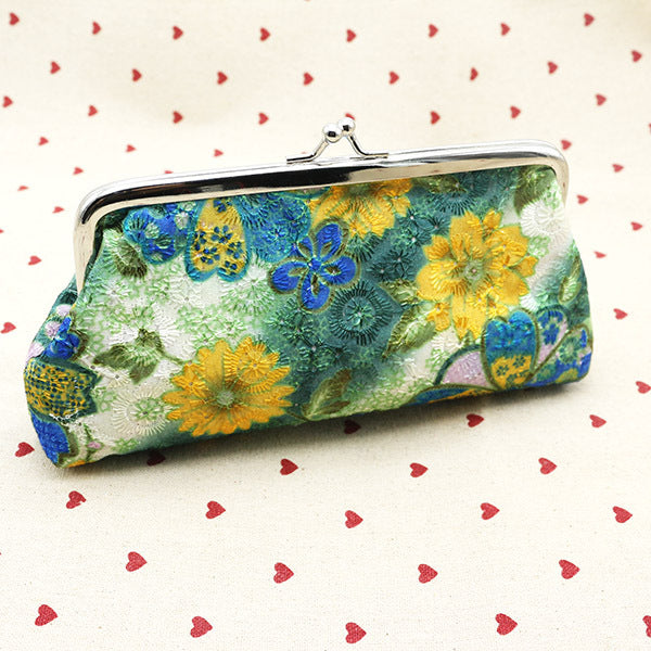 Embroidered Fabric Long Wallet - image 6