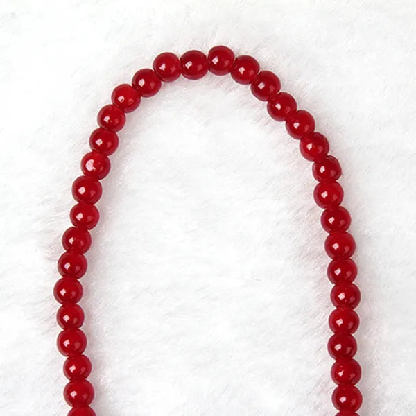 Red Agate Beaded Good Lock Bracelet - image 5