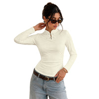 Stand Collar Jacquard Long Sleeve Top - image 5