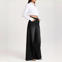 Plus Size High-Waist Black Wide Leg Jeans - image 6