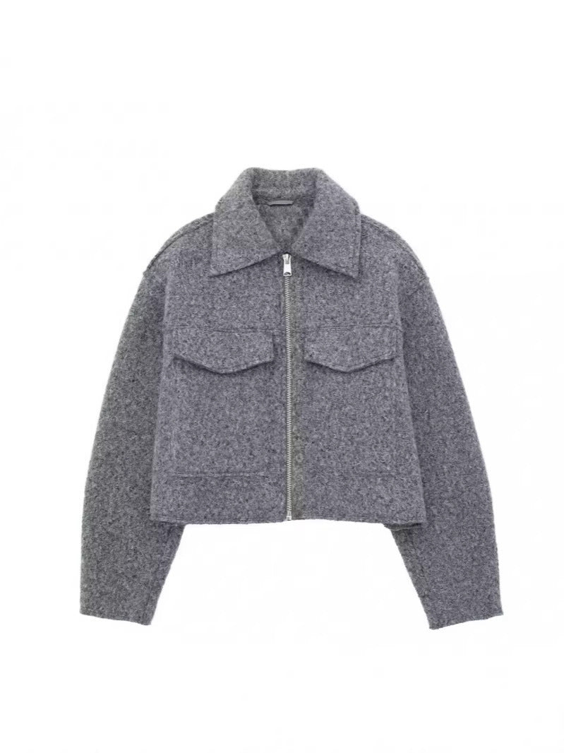 Classic Short Textured Coat - image 7