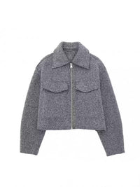 Classic Short Textured Coat - image 7