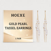 HOEXE Pearl Accent Tassel Earrings, 1 Pair - image 1