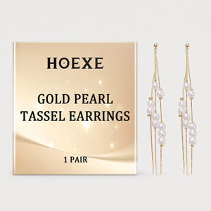 HOEXE Pearl Accent Tassel Earrings, 1 Pair