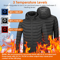 Heated Hooded Puffer Jacket with 8 Heating Zones - image 5