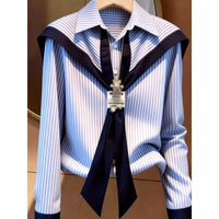 Women's Chic Striped Blouse - image 3