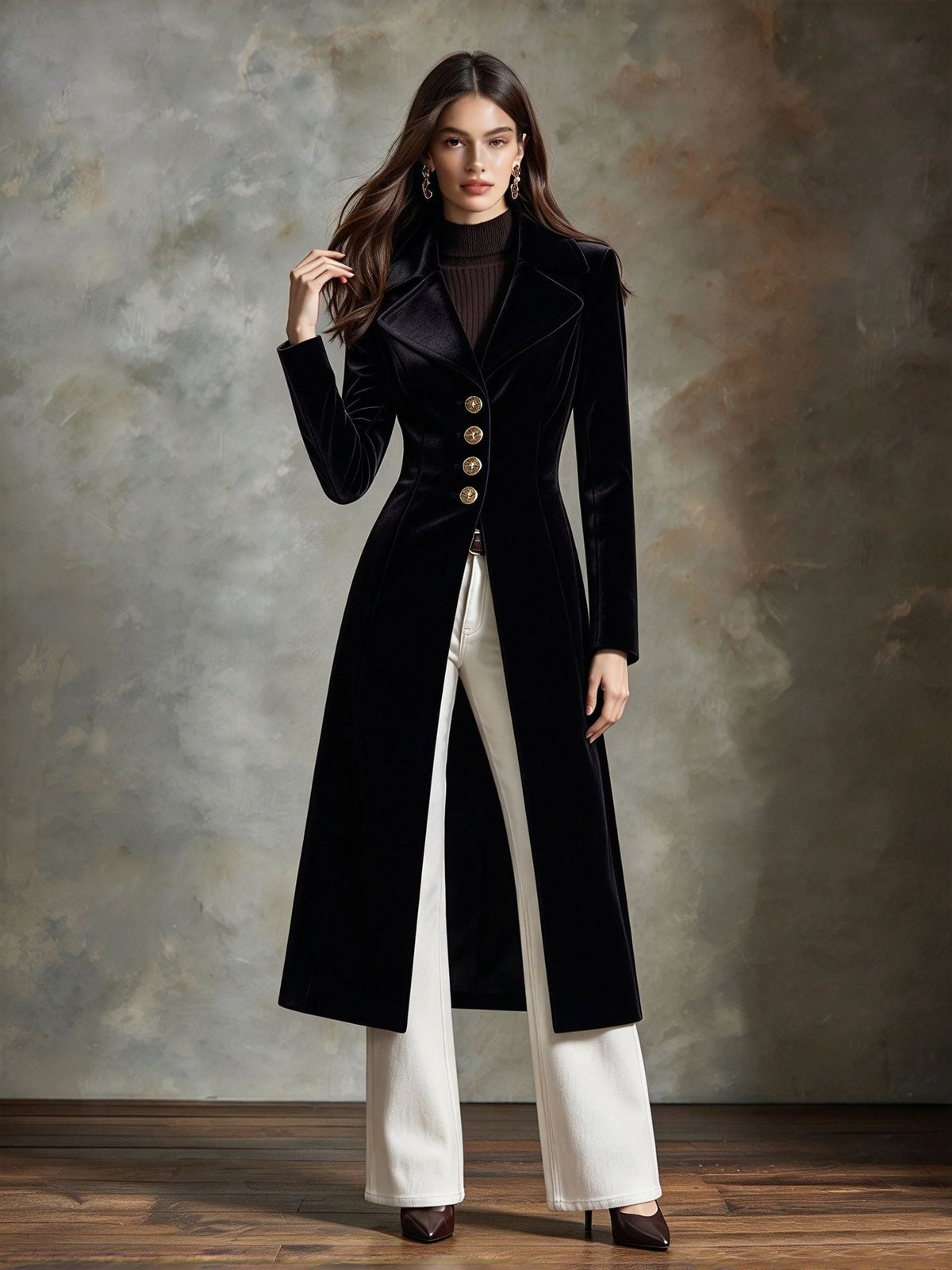 Retro Velvet Belted Waist Coat - image 10