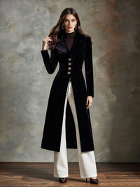 Retro Velvet Belted Waist Coat - image 10