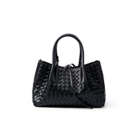 Handmade Woven Leather Basket Handbag - image 11