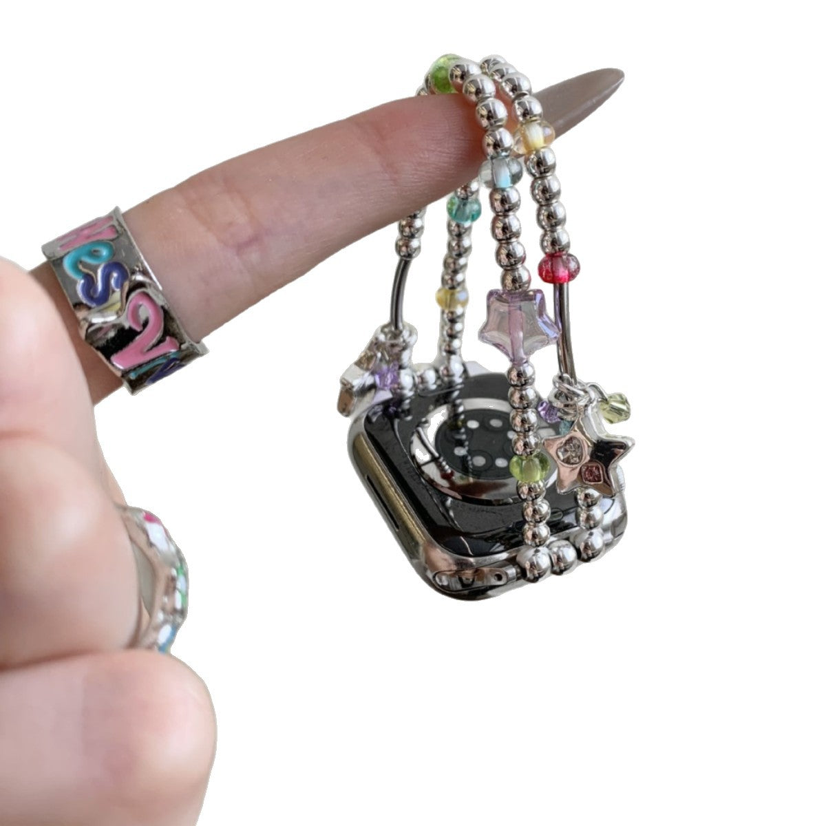 Colorful Heart and Star Watch Band - image 5