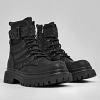 Women's Retro Black Work Boots - image 6