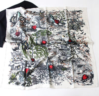 Sweet Floral Silk Scarf - image 1