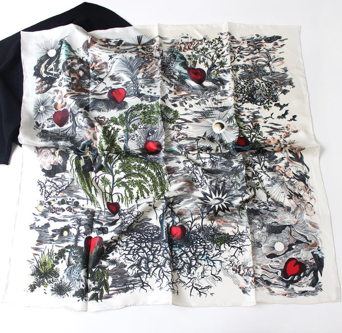 Sweet Floral Silk Scarf