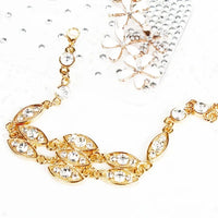Noble Burnished Gold Bling Rhinestone Bracelet - image 4