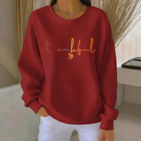 Women's Christmas Print Round Neck Sweater - image 2