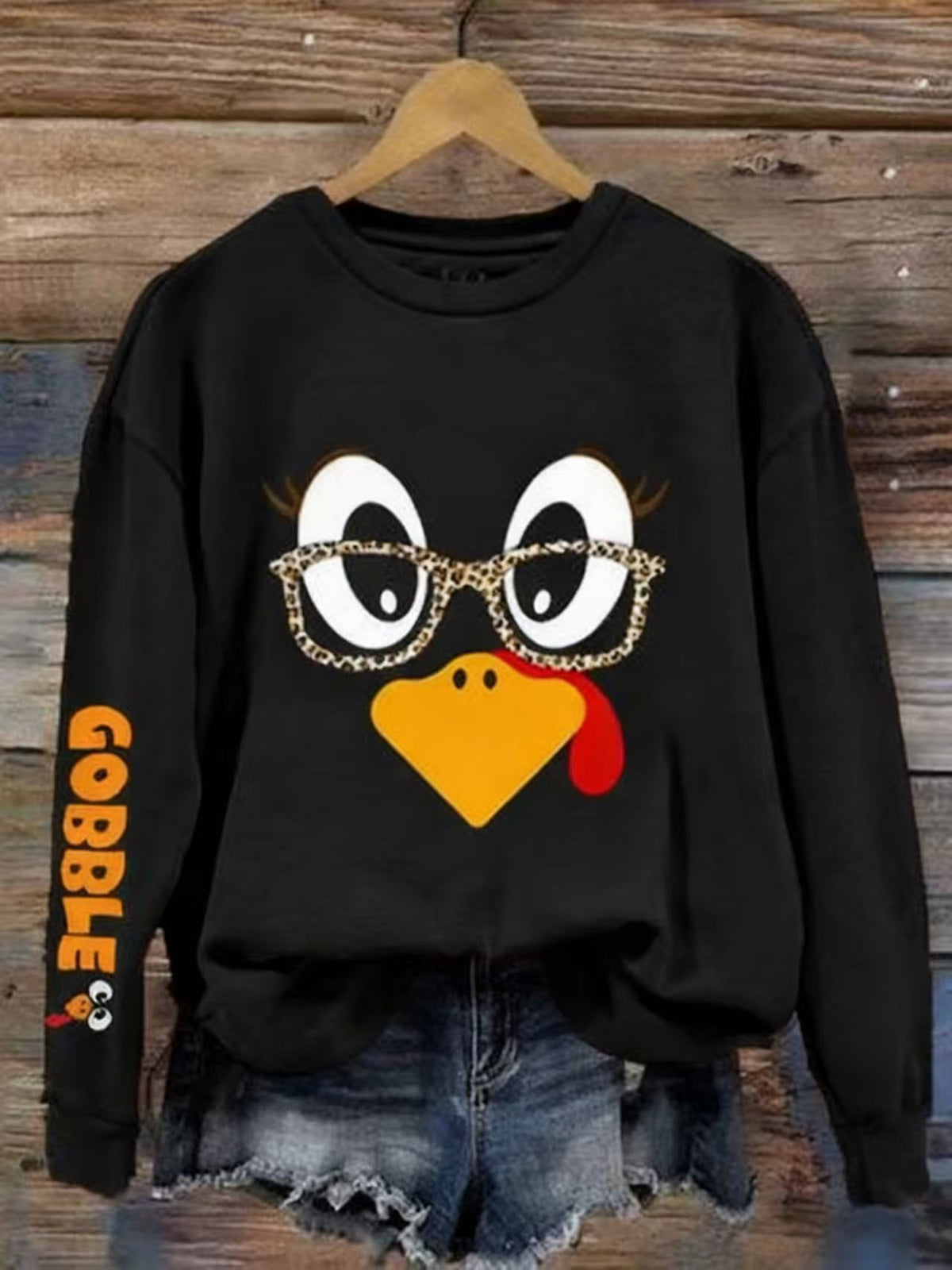 Women's Crew Neck Animal Print Sweatshirt - image 8