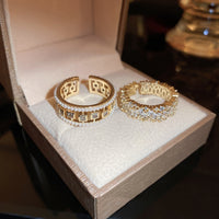Pearl & Zircon Open Ring - image 3