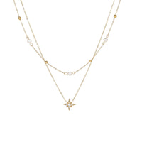 Layered Star & Pearl Necklace - image 2