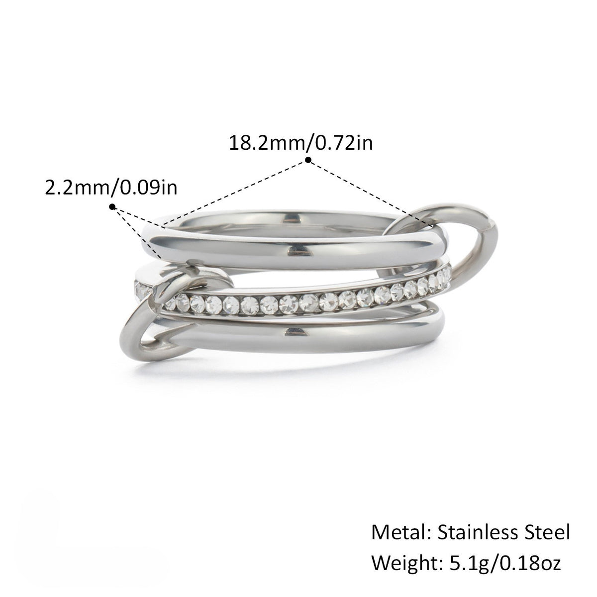 Linked Stackable Band Rings - image 4