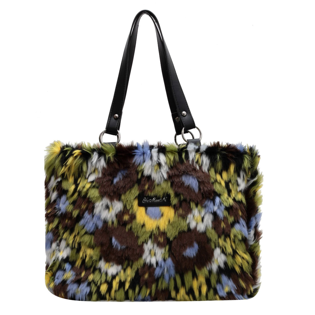 Floral Plush Shoulder Bag