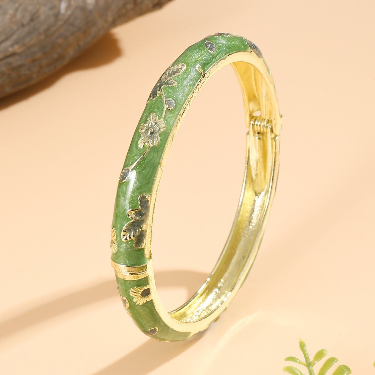 Retro Enamel Floral Bracelet - image 10