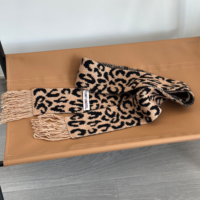 Korean Style High-grade Wool Knitted Small Scarf - image 7