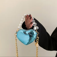 Mini Pearl Heart Chain Bag - image 9