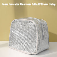 Solid Color Thickened Insulated Lunch Tote Bag, Portable Thermal Cooler Lunch Bag, Reusable Waterproof Food Carrier Bag, Leakproof Lunch Container Bag For Office Workers Students Picnic Travel - image 2