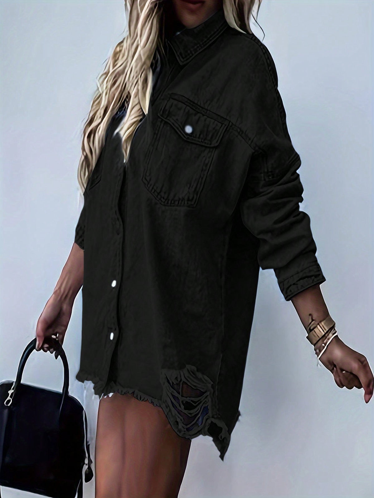 A Multifunctional Denim Jacket For Women's Denim Clothing - image 5